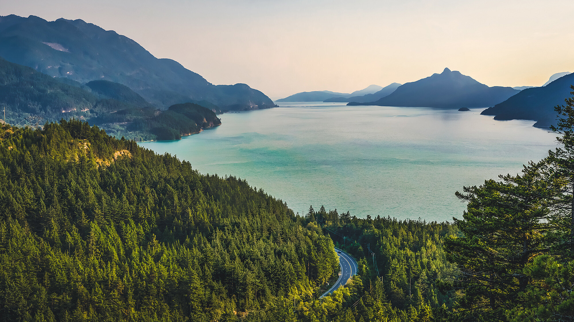 Bergsee mit Wald