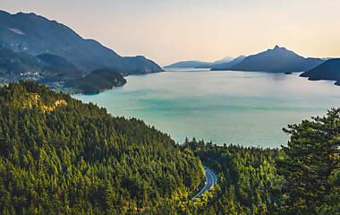 Bergsee mit Wald